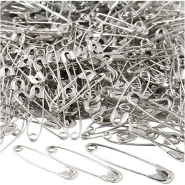 Veiligheidsspelden, L: 28+31+36 mm, dikte 0,7-0,8 mm, zilver, 600 stuk/ 1 doos [HOB-41130]