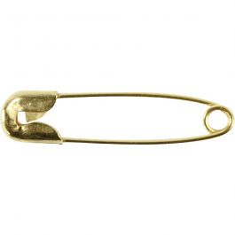 Veiligheidsspelden, L: 22 mm, dikte 0,6 mm, goud, 100 stuk/ 1 doos [HOB-41136]