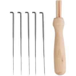 Viltnaald houder, L: 9 cm, 1 set [HOB-41237]