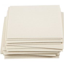Sponsdoek, afm 17x19,5 cm, off-white, 20 stuk/ 1 doos [HOB-41251]