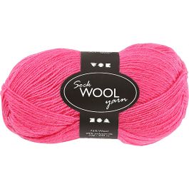 Pelote de Laine pour Chaussettes, L : 200 M, rose, 50 gr/ 1 boule [HOB-41323]