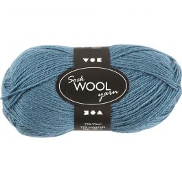 Pelote de Laine pour Chaussettes, L : 200 M, pétrole, 50 gr/ 1 boule [HOB-41324]