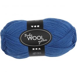 Laine pour Bébé, L : 172 M, bleu, 50 gr/ 1 boule [HOB-41333]