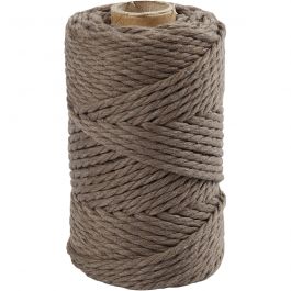 Cordon pour macramé, L : 55 M, d 4 mm, brun clair, 330 gr/ 1 rouleau [HOB-414751]