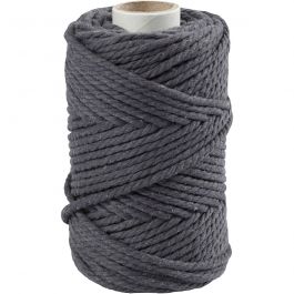 Cordon pour macramé, L : 55 M, d 4 mm, gris, 330 gr/ 1 rouleau [HOB-414754]