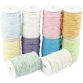Cordon pour macramé, L : 100 M, ép. 2 mm, Qualité épaisse 12/36, 10x225 gr/ 1 Pq. [HOB-41564]
