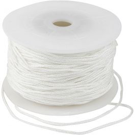 Cordon pour Macramé, ép. 1,8 mm, blanc, 50 m/ 1 rouleau [HOB-41573]