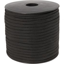 Macramé Koord, B: 5 mm, zwart, 50 m/ 1 rol [HOB-41653]
