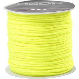 Macramé Koord, dikte 1 mm, neon geel, 28 m/ 1 rol [HOB-41720]