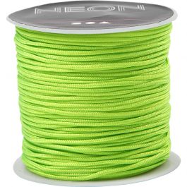 Macramé Koord, dikte 1 mm, neon groen, 28 m/ 1 rol [HOB-41722]