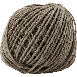 Ficelle de Papier, ép. 2,5-3 mm, brun clair, 150 gr, 40 m/ 1 boule [HOB-41733]