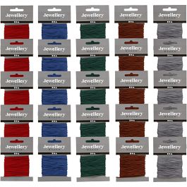 Macramé Koord, dikte 1 mm, diverse kleuren, 5x5 doos/ 1 doos [HOB-41748]