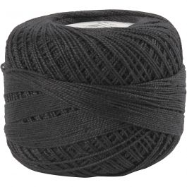 Mercerised Katoengaren, zwart, 20 gr/ 1 bol [HOB-42127]