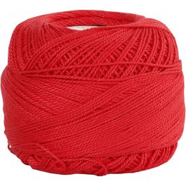 Mercerised Katoengaren, rood, 20 gr/ 1 bol [HOB-42130]