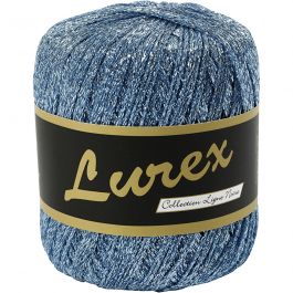 Lurex Glitter Garen, L: 160 M, lichtblauw, 25 gr/ 1 bol [HOB-421473]
