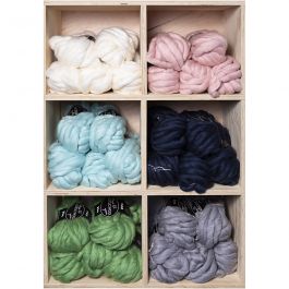 XL Garen van Acryl, L: 15 M, afm mega, diverse kleuren, 6x5 bol/ 1 doos [HOB-42149]