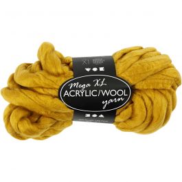 XL Garen van Acryl, L: 15 M, afm mega, donkergeel, 300 gr/ 1 bol [HOB-42161]