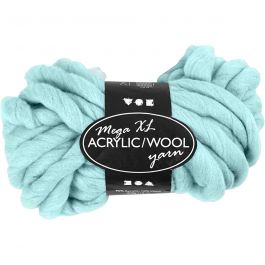 XL Garen van Acryl, L: 15 M, afm mega, turquoise, 300 gr/ 1 bol [HOB-42164]