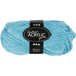 Pelote de laine acrylique Fantasia, L : 80 M, turquoise, 50 gr/ 1 boule [HOB-421780]