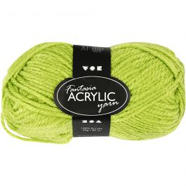 Pelote de laine acrylique Fantasia, L : 80 M, vert clair, 50 gr/ 1 boule [HOB-421800]