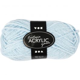 Pelote de laine acrylique Fantasia, L : 80 M, bleu clair, 50 gr/ 1 boule [HOB-421802]