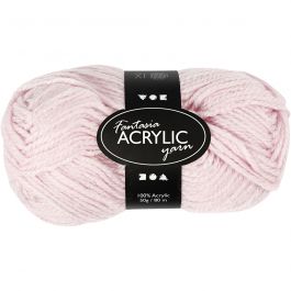 Pelote de laine acrylique Fantasia, L : 80 M, rose clair, 50 gr/ 1 boule [HOB-421805]