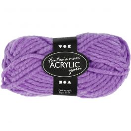 Pelote de Laine Acrylique Fantasia, L : 35 M, Maxi, violet, 50 gr/ 1 boule [HOB-421862]