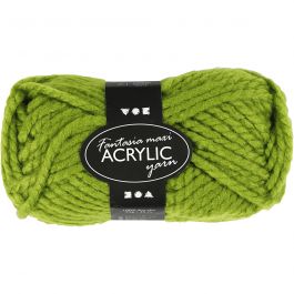 Pelote de Laine Acrylique Fantasia, L : 35 M, Maxi, vert, 50 gr/ 1 boule [HOB-421865]