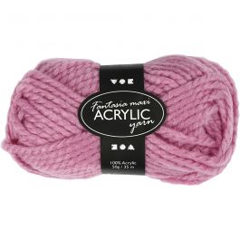Pelote de Laine Acrylique Fantasia, L : 35 M, Maxi, rose, 50 gr/ 1 boule [HOB-421871]