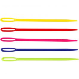Aiguille à laine, L: 7cm, ass. de couleurs, 50 pièces/ 1 Pq. [HOB-42209]