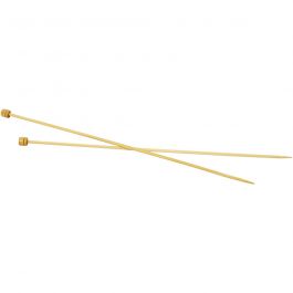 Aiguilles à tricoter, L : 35 cm, dim. 4 mm, 1 paire [HOB-42283]