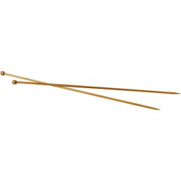 Aiguilles à tricoter, L : 35 cm, dim. 4,5 mm, 1 paire [HOB-42284]