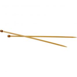 Aiguilles à tricoter, L : 35 cm, dim. 6,5 mm, 1 paire [HOB-42288]