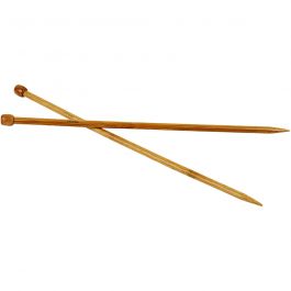 Aiguilles à tricoter, L : 35 cm, dim. 9 mm, 1 paire [HOB-42291]
