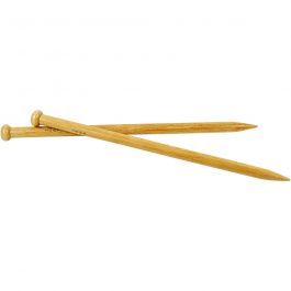 Aiguilles à tricoter, L : 35 cm, dim. 15 mm, 1 paire [HOB-42294]