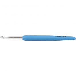 Haaknaalden, afm 5, L: 13,3 cm, afm 5 mm, blauw, 1 stuk [HOB-42386]