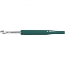 Haaknaalden, afm 8, L: 14,5 cm, afm 8 mm, bruin, 1 stuk [HOB-42387]