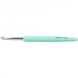 Haaknaalden, afm 6, L: 13,3 cm, afm 6 mm, turquoise, 1 stuk [HOB-42390]