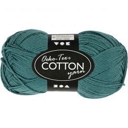 Fil de coton, dim. 8/4, L : 170 M, pétrole, 50 gr/ 1 boule [HOB-431010]