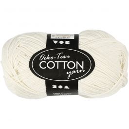 Fil de coton, dim. 8/4, L : 170 M, blanc cassé, 50 gr/ 1 boule [HOB-431030]