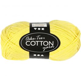 Fil de coton, dim. 8/4, L : 170 M, jaune, 50 gr/ 1 boule [HOB-431040]