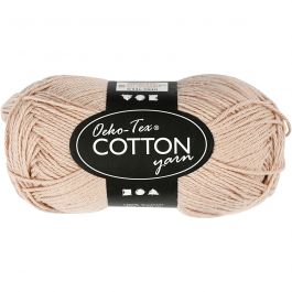 Fil de coton, dim. 8/4, L : 170 M, beige, 50 gr/ 1 boule [HOB-431160]