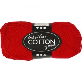 Katoengaren, afm 8/4, L: 170 M, donkerrood, 50 gr/ 1 bol [HOB-431240]