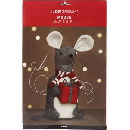 Kerstmuis, H: 30 cm, 1 stuk [HOB-441822]