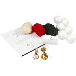 Kerstballen, d 6 cm, 6 stuk/ 1 doos [HOB-441824]