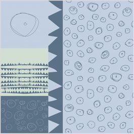 Stof, B: 145 cm, 140 gr, blauw, 1 str.m [HOB-443090]