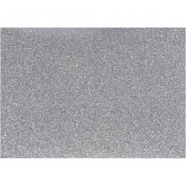 Film à repasser, A5, feuille 148x210 mm, paillettes, argent, 1 flles [HOB-44327]