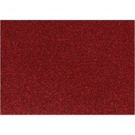 Film à repasser, A5, feuille 148x210 mm, paillettes, rouge, 1 flles [HOB-44331]