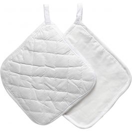Des maniques, dim. 20x20cm, 145 gr, blanc, 1 paire [HOB-444600]