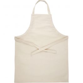 Tablier, L : 70 cm, L : 55 cm, dim. 7-12 ans, 210 gr, naturel clair, 1 pièce [HOB-44587]